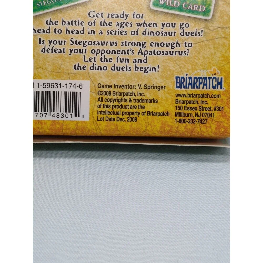 2008 Dino Duel Card Game Briarpatch